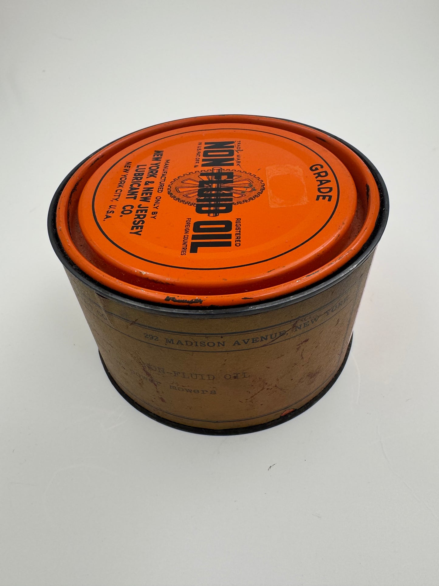 Vintage Oil Can Non Fluid Paper Label NOS