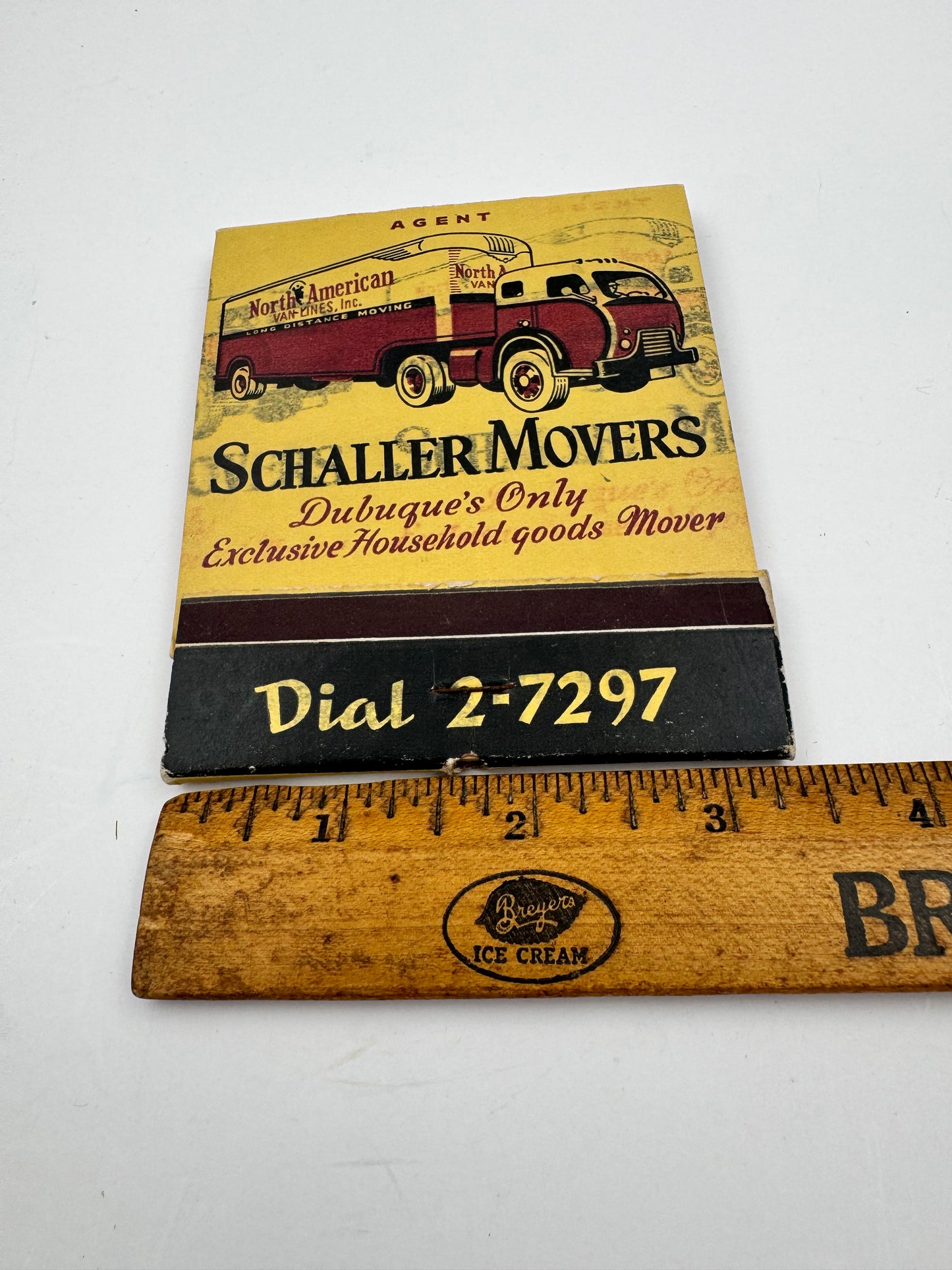Vintage Feature Matchbook Full Schaller Movers 1930s