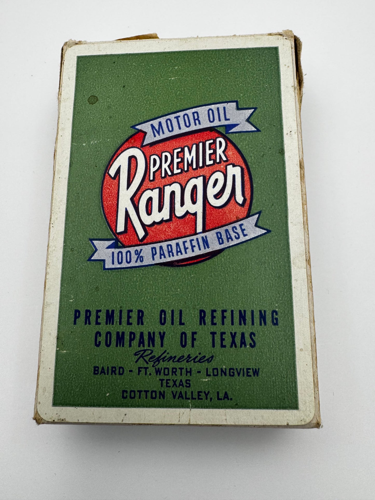 Vintage Premiere Gasoline Co Playing Cards Bridge Size