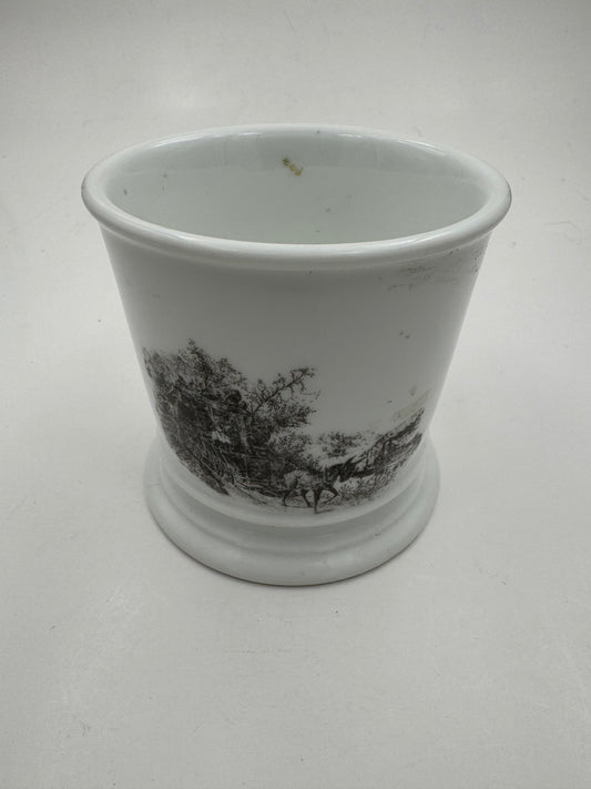 Vintage Shaving Mug Horse Drawn Train RARE