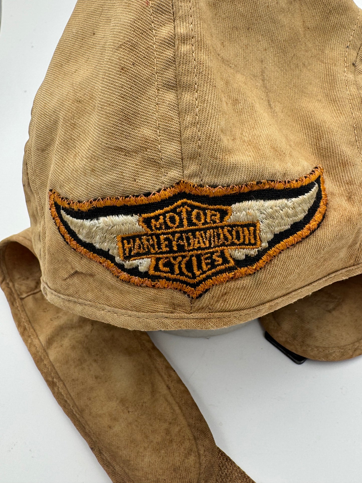 Vintage Harley Davidson Motorcycle Skull Cap 1930s Authentic.