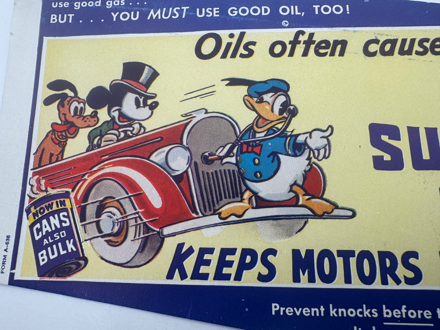 Vintage Sunoco Oil Ink Blotter NOS