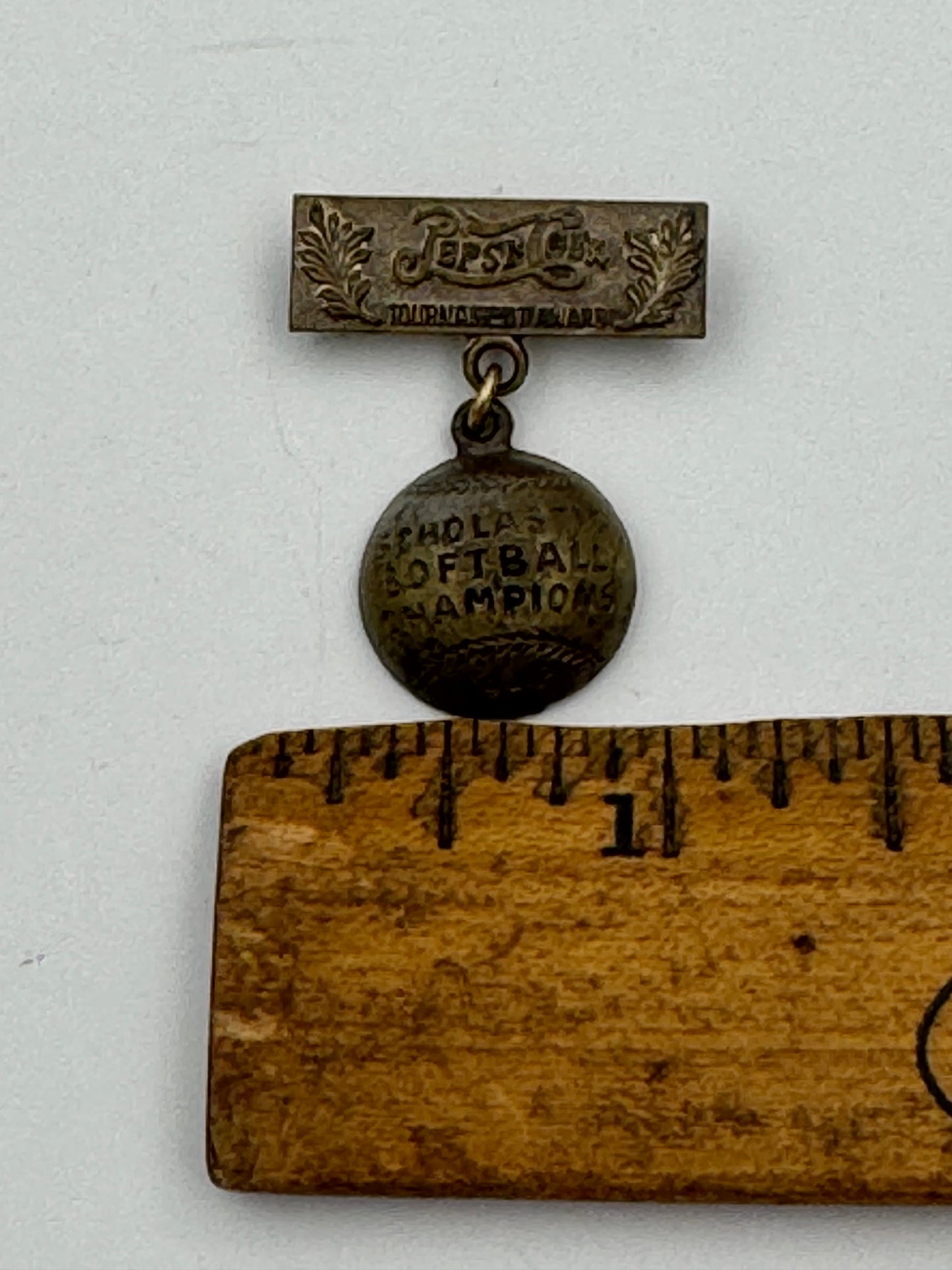 Vintage Pepsi Badge Softball Championship Early Bottler Collectible