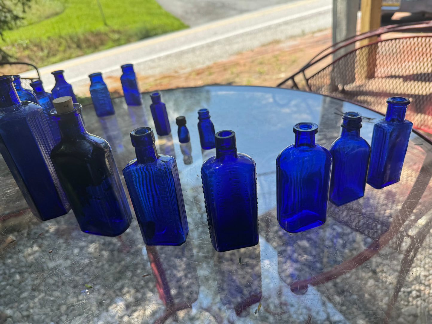 Vintage Poison Bottle Collection Cobalt Blue