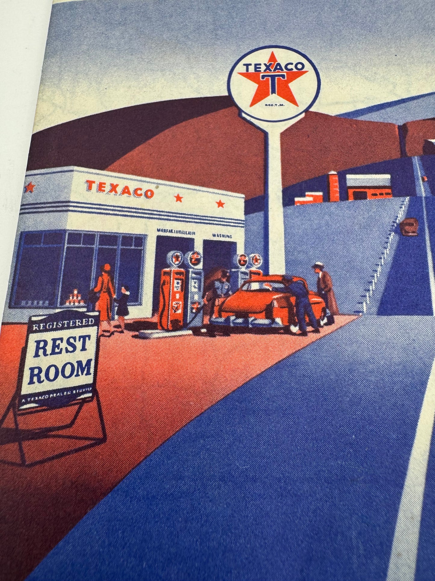 Vintage Road Map Texaco New Jersey PA NOS