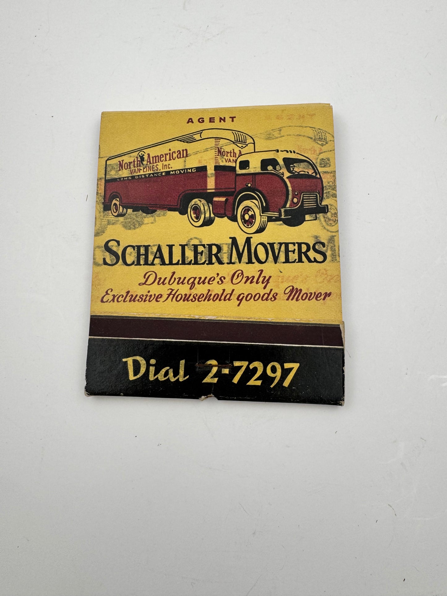Vintage Feature Matchbook Full Schaller Movers 1930s