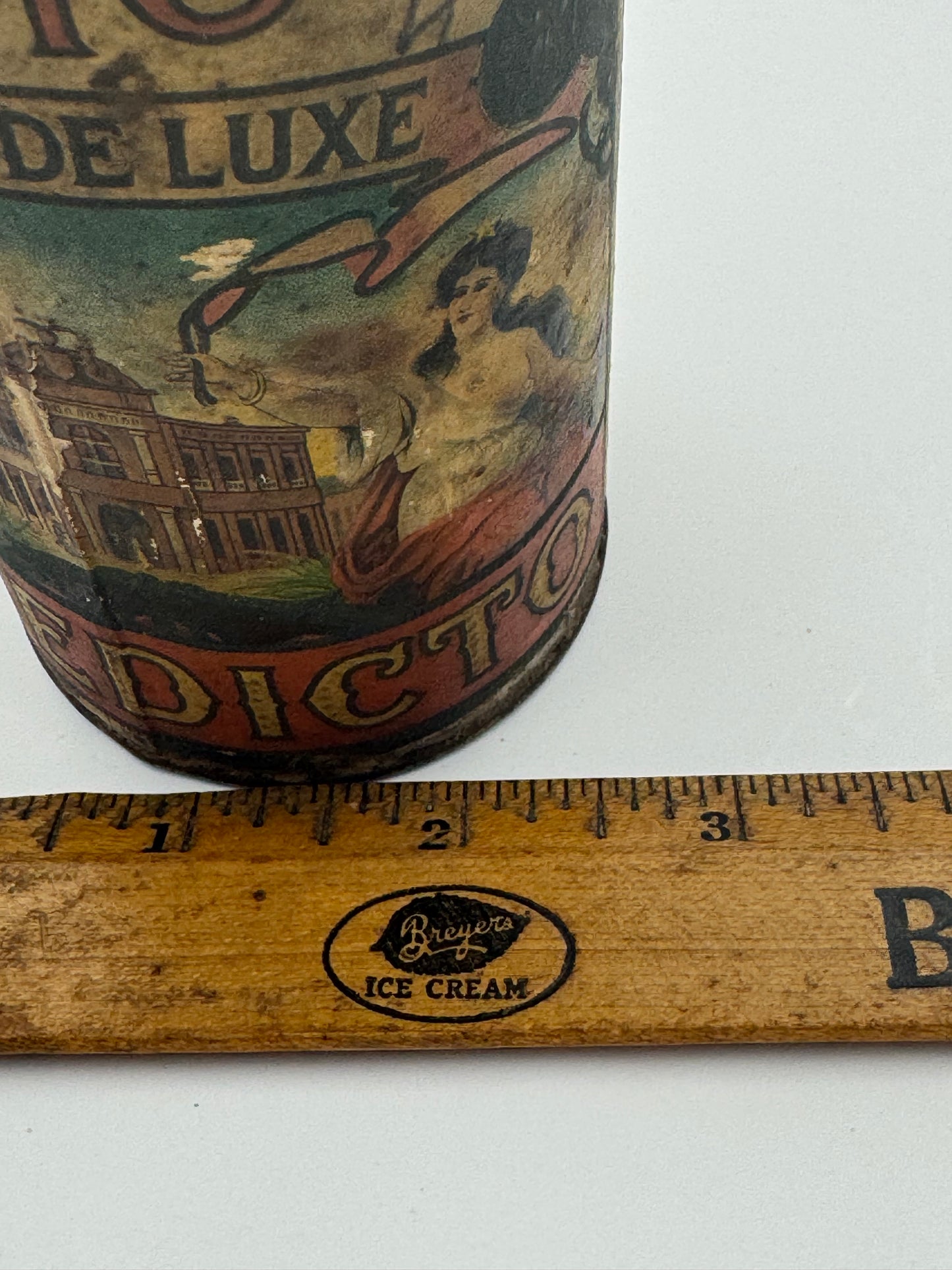 Vintage Cigar Humidor El Eldicto Paper Label NY