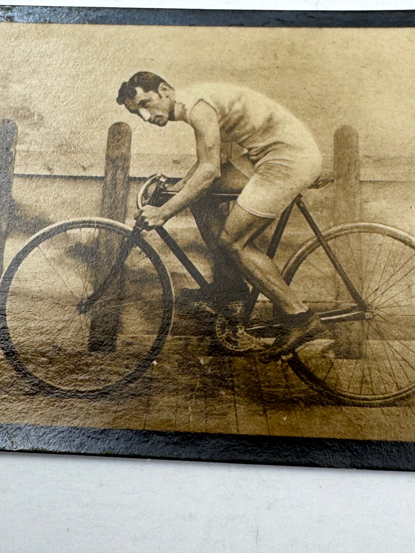 Vintage Bicycle Photo Black and White Early