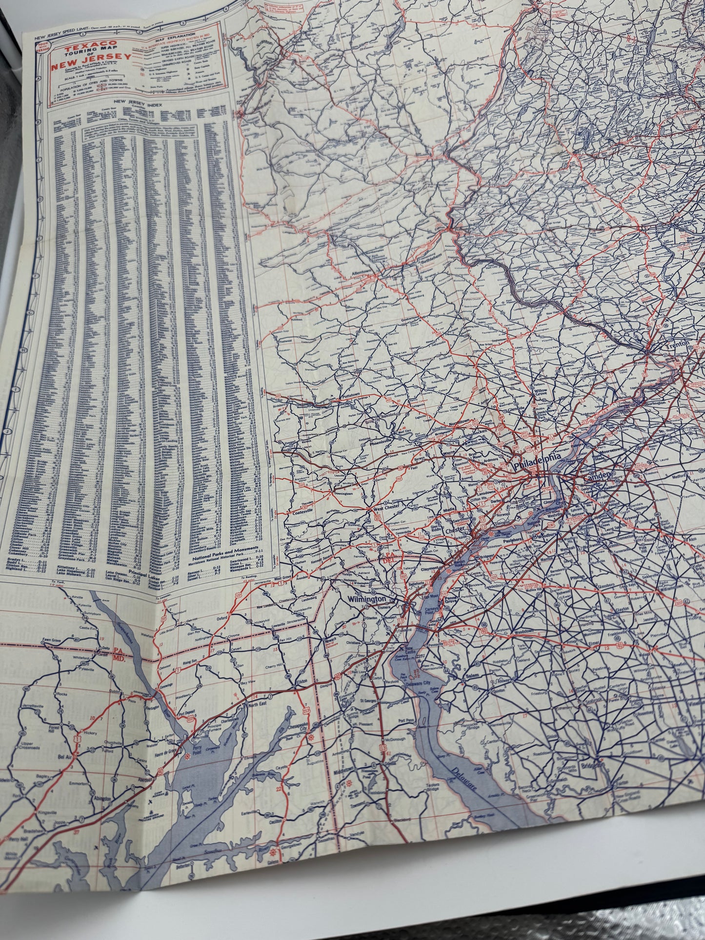 Vintage Roadmap Tour With Texaco 1953 NJ PA