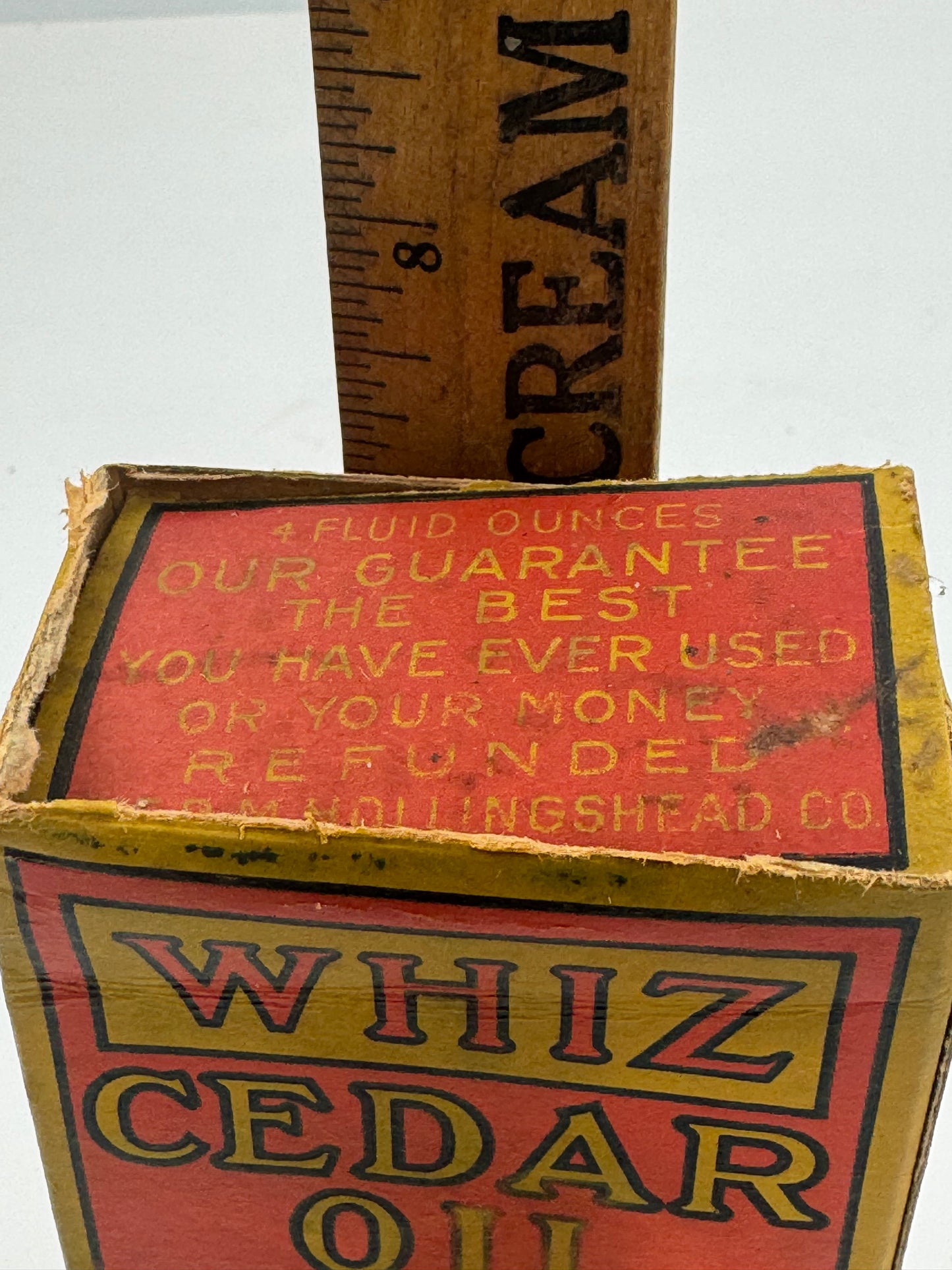 Vintage Whiz Cedar Oil Bottle Full With Original Package NOS