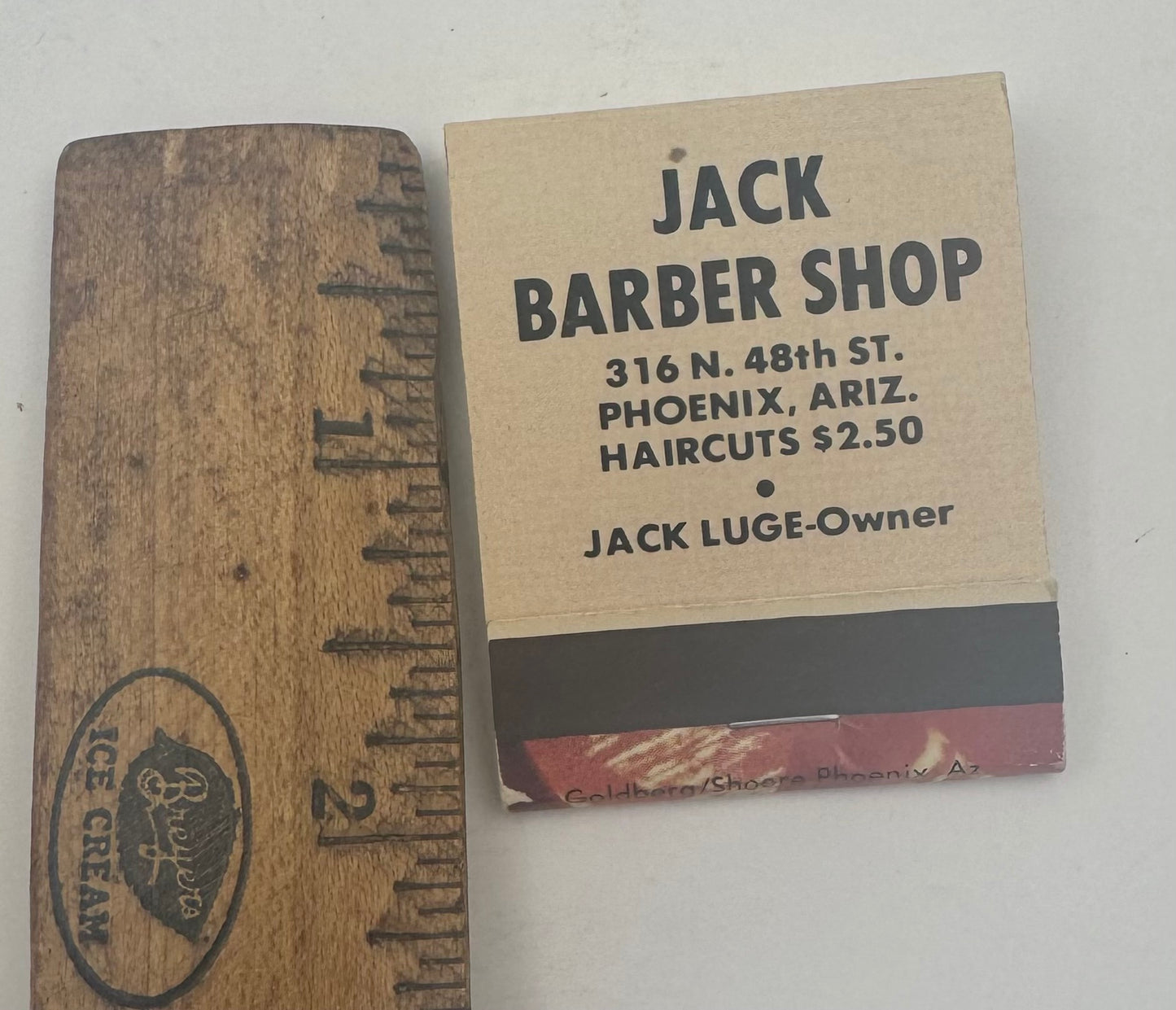 Vintage Pinup Matchbook Barbershop NOS