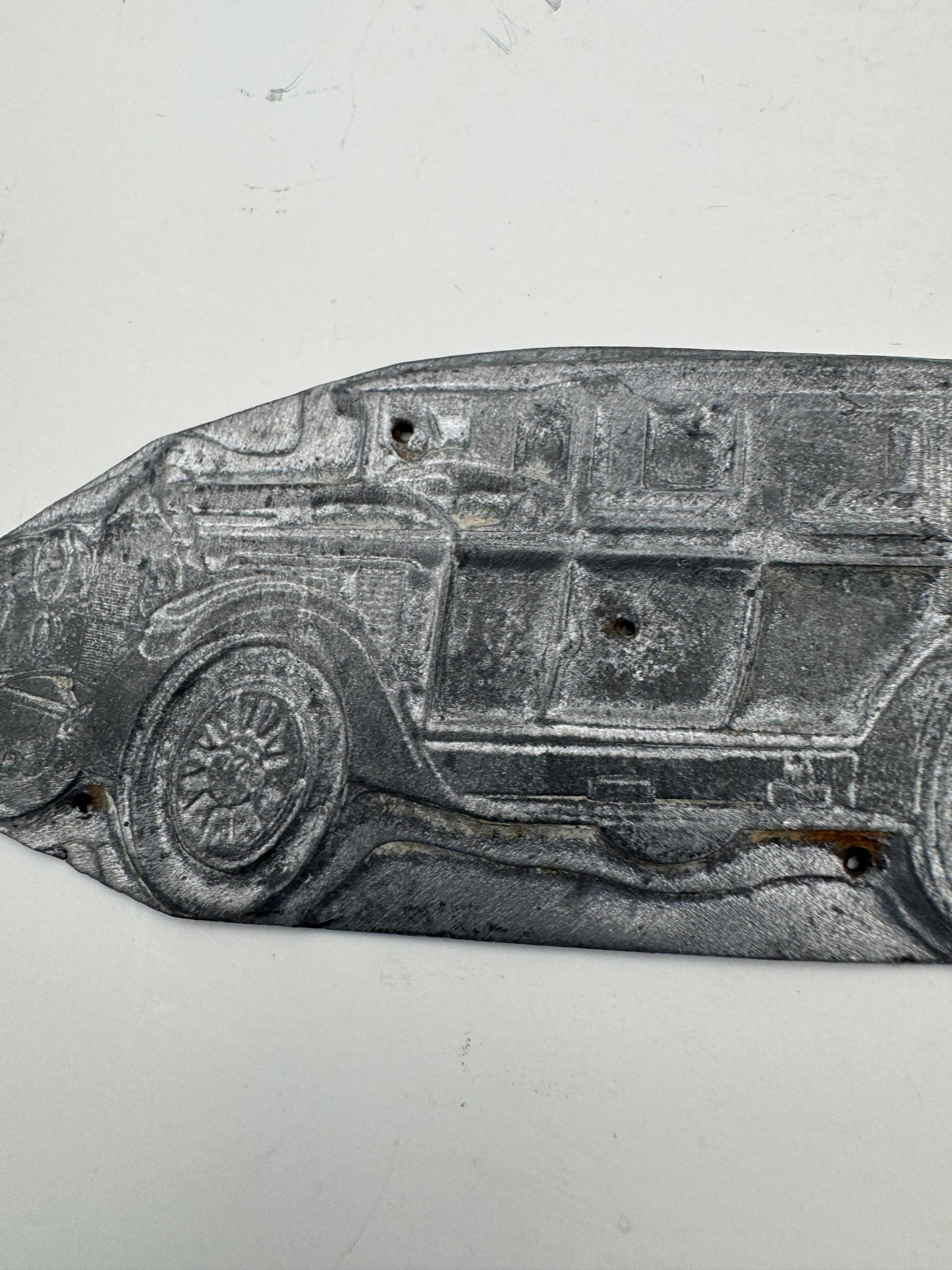 Vintage Automotive Print Block Left Face Small