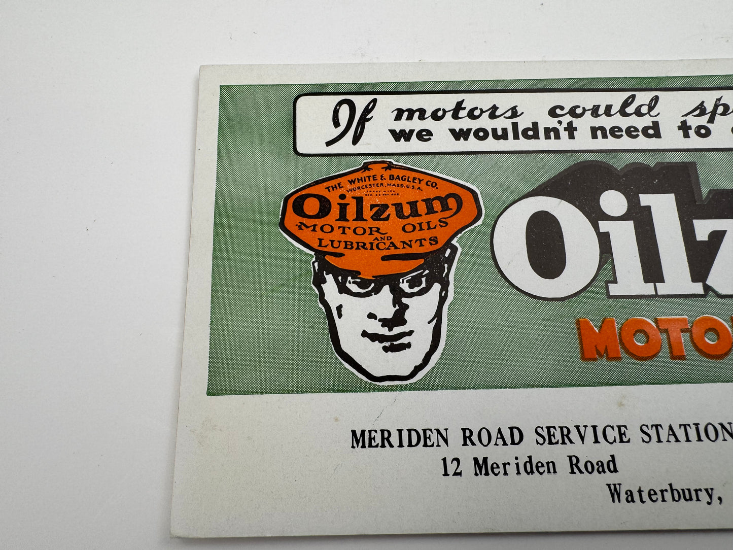 Vintage Oilzum Ink Blotter New Old Stock