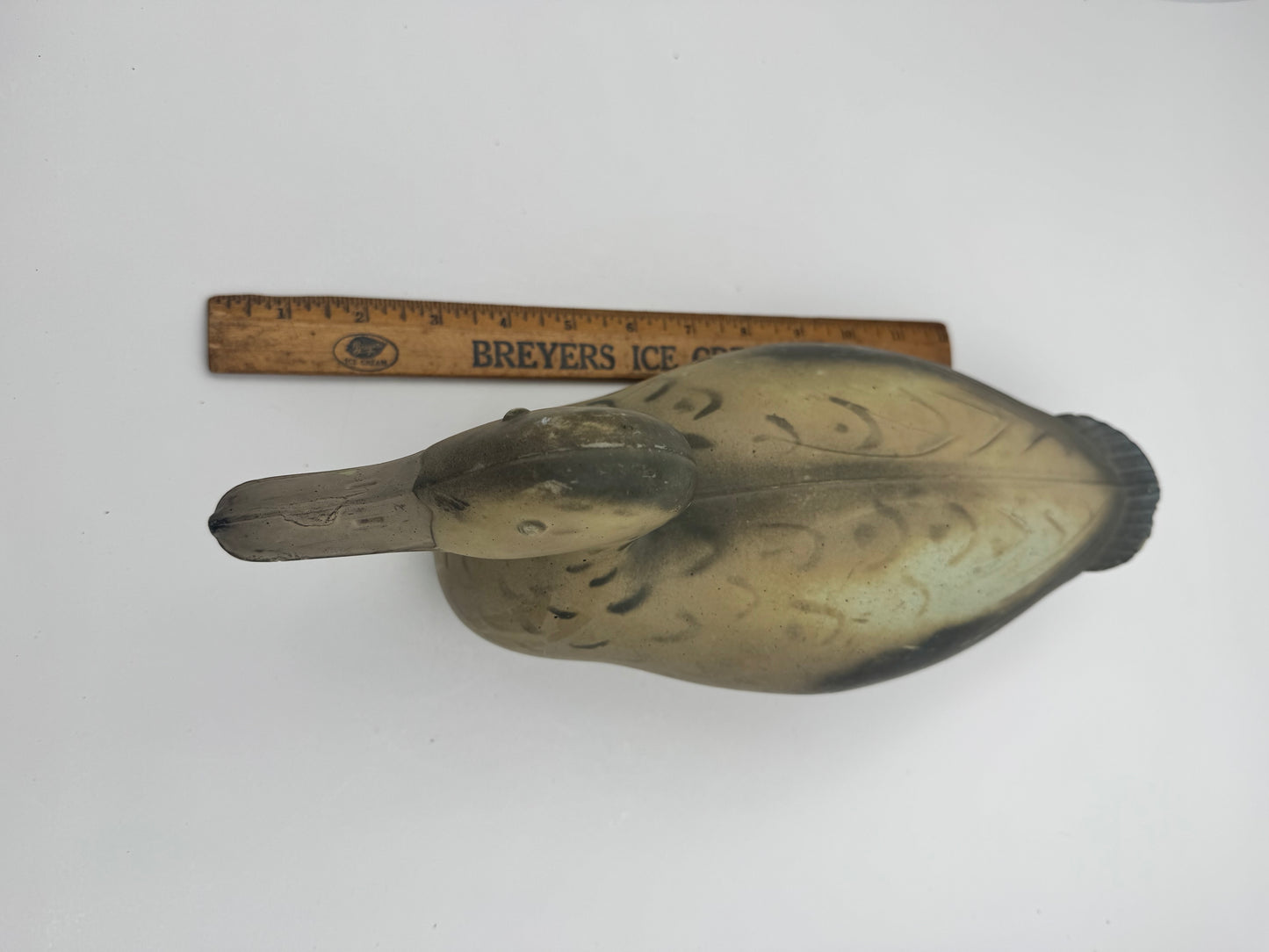 Vintage Duck Decoy Carrylite Glass Eyes Some Wear Noted