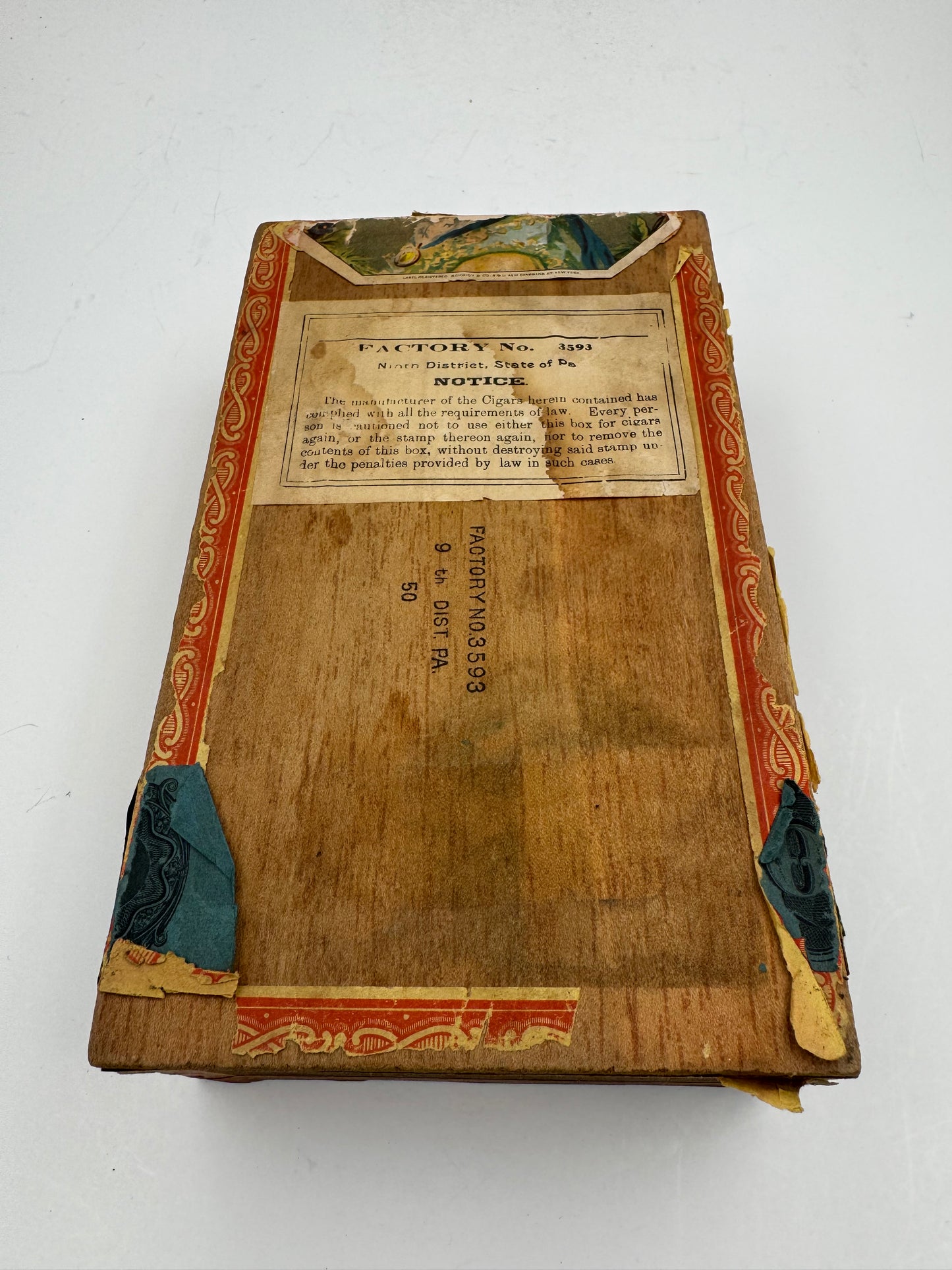 Vintage Cigar Box Charming Pennsylvania 1890s