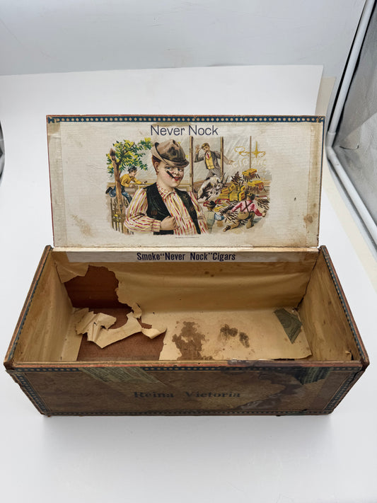 Vintage Cigar Box Never Nock RARE