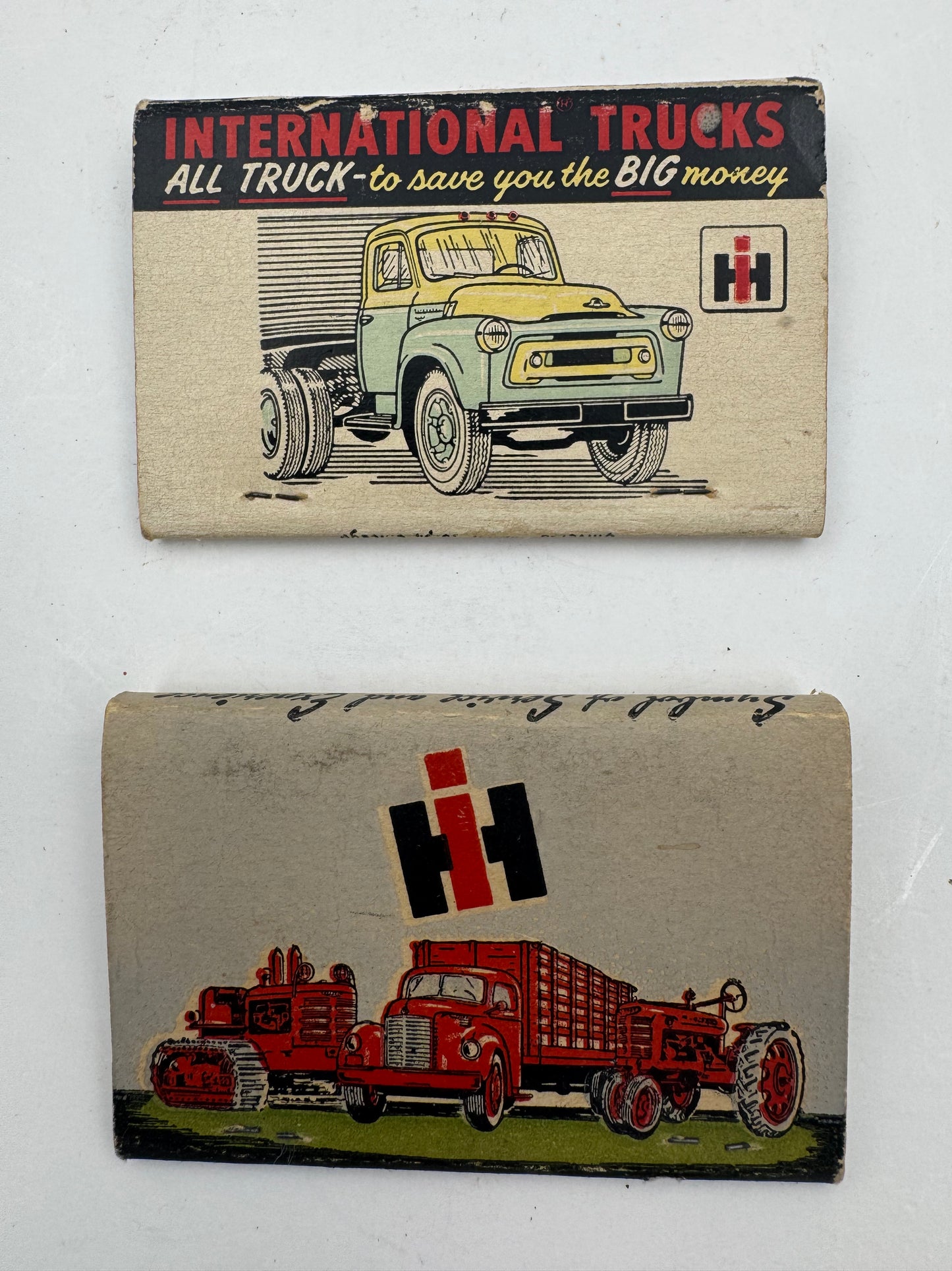 Vintage International Harvester Matchbooks Set Of Two (2) Full