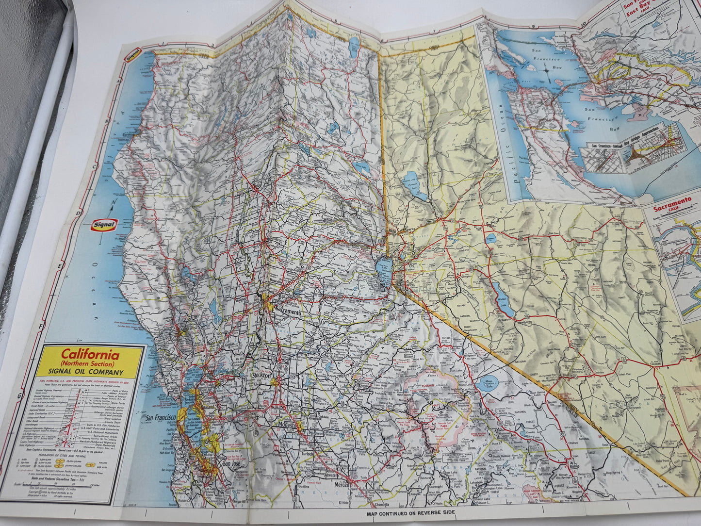 Vintage Signal Gas Roadmap California 1950s