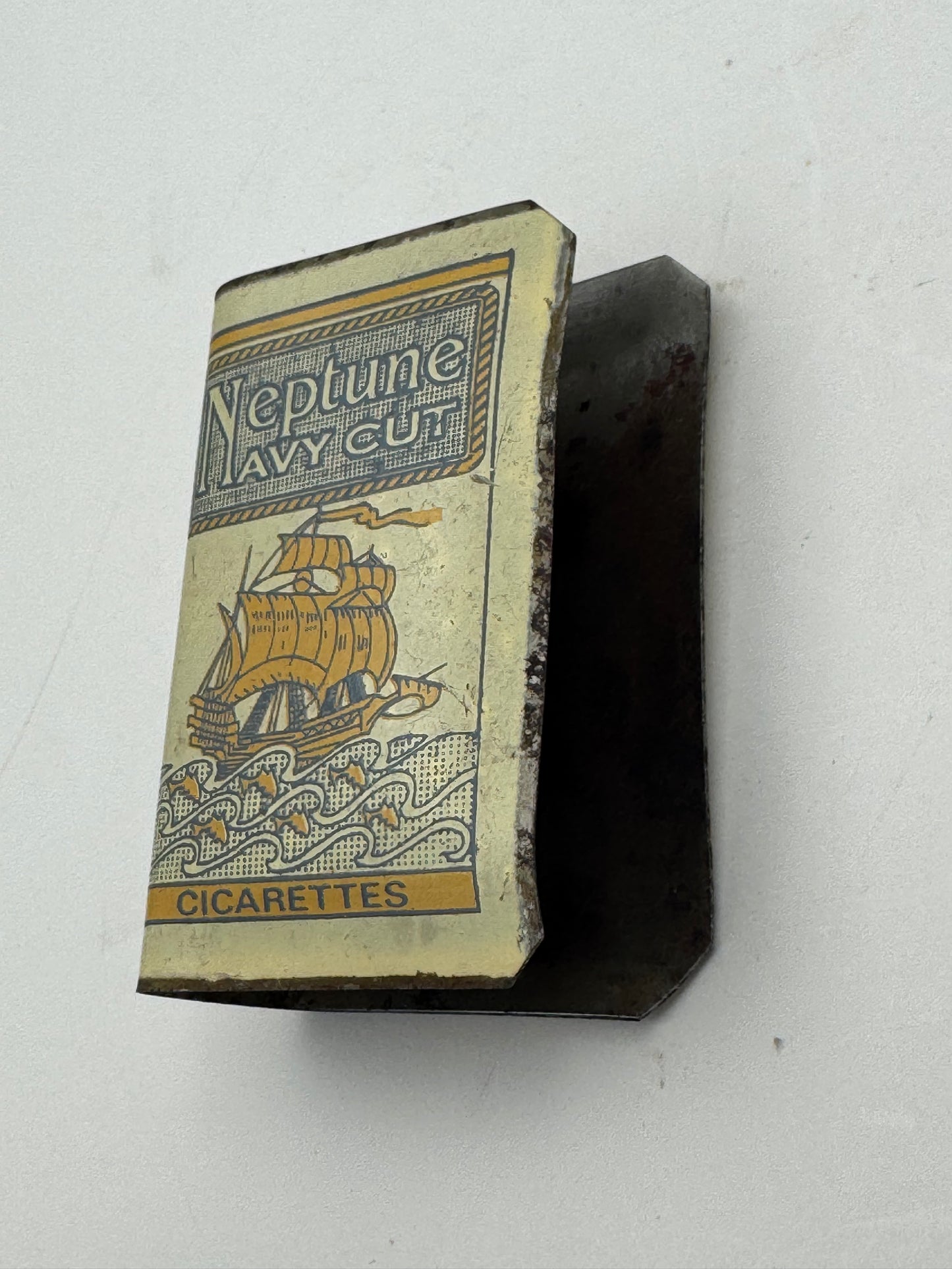 Vintage Neptune Navy Cut Match Box Safe