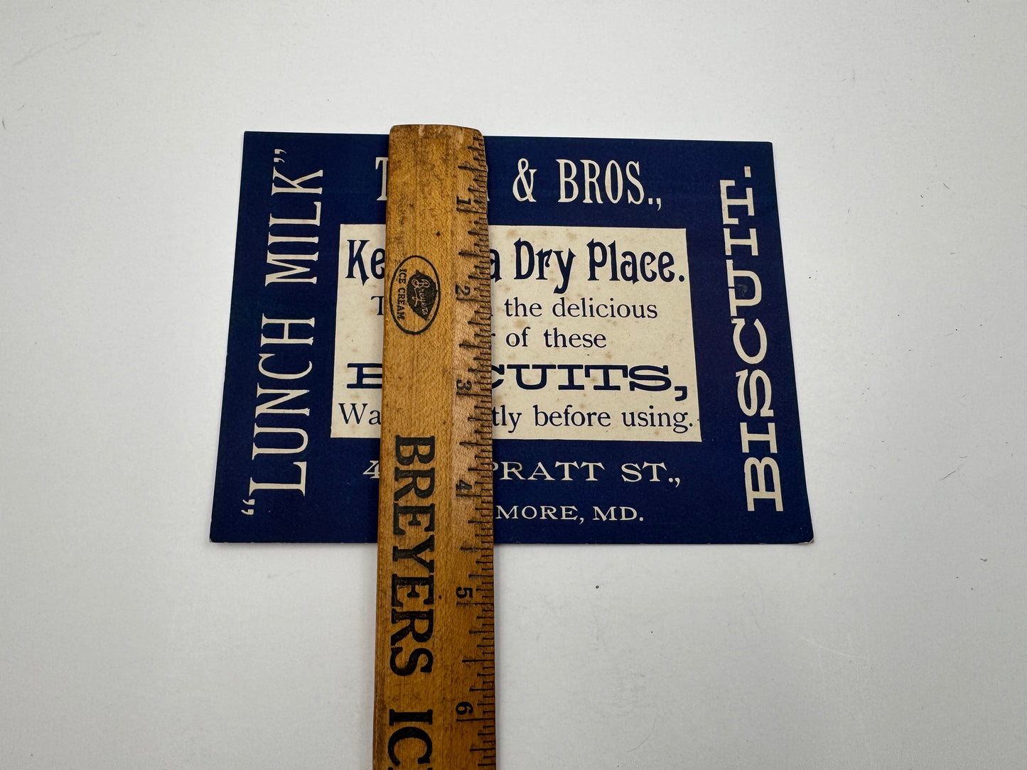 Vintage Sign Tyler & Bros Biscuit Ad Cardstock