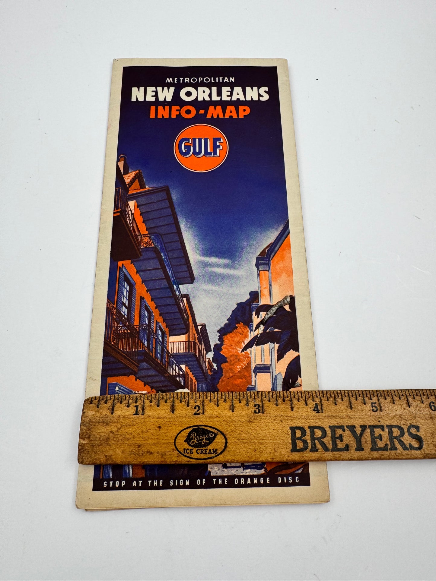 Vintage Gulf Oil Info Map New Orleans 1941