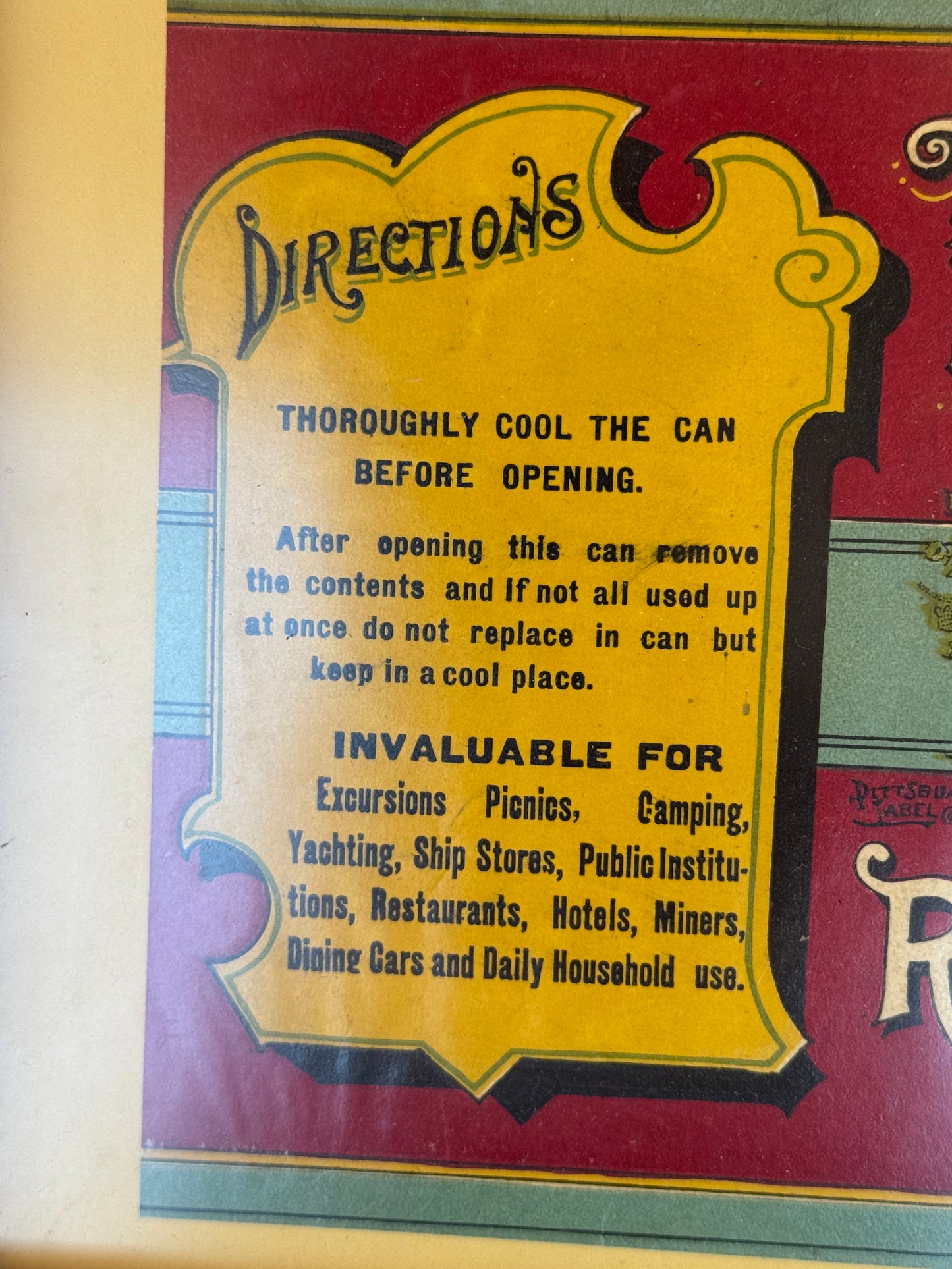 Vintage Advertising Label Range Canning Co Amazing Graphics