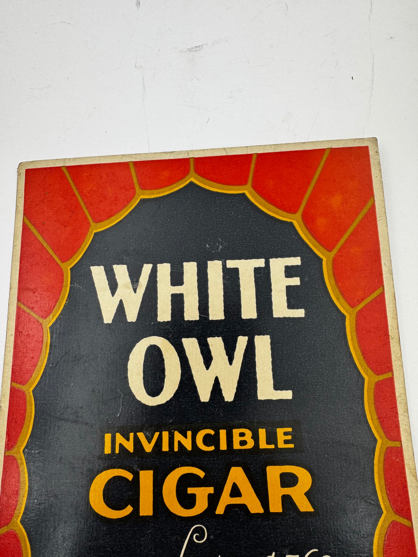 Vintage White Owl Cigar Sign RARE