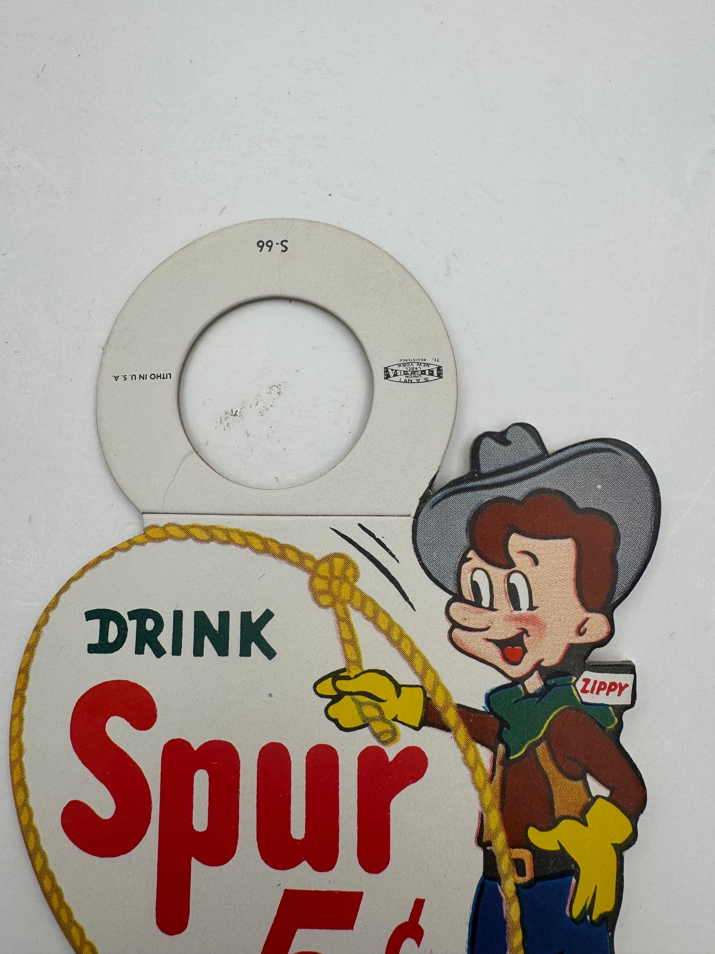 Vintage Spur Soda Bottle Topper 1966 NOS
