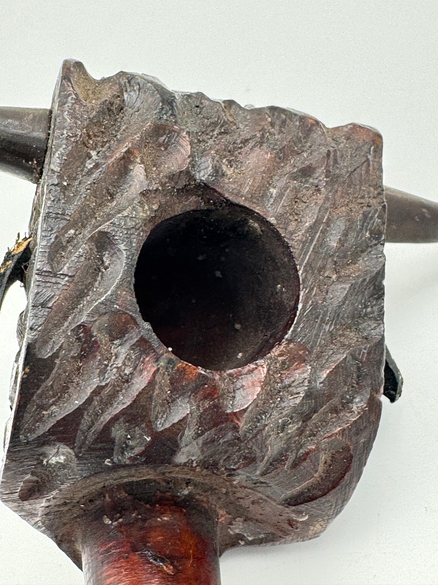 Vintage Carved Figural Pipe Bull Meerschaum