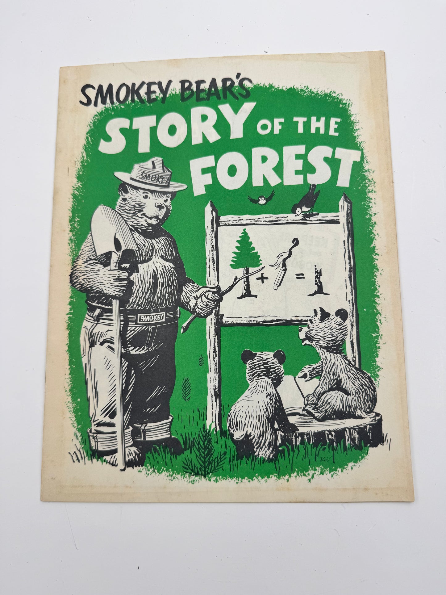 Vintage Smokey Bear Story Of The Forest Booklet
