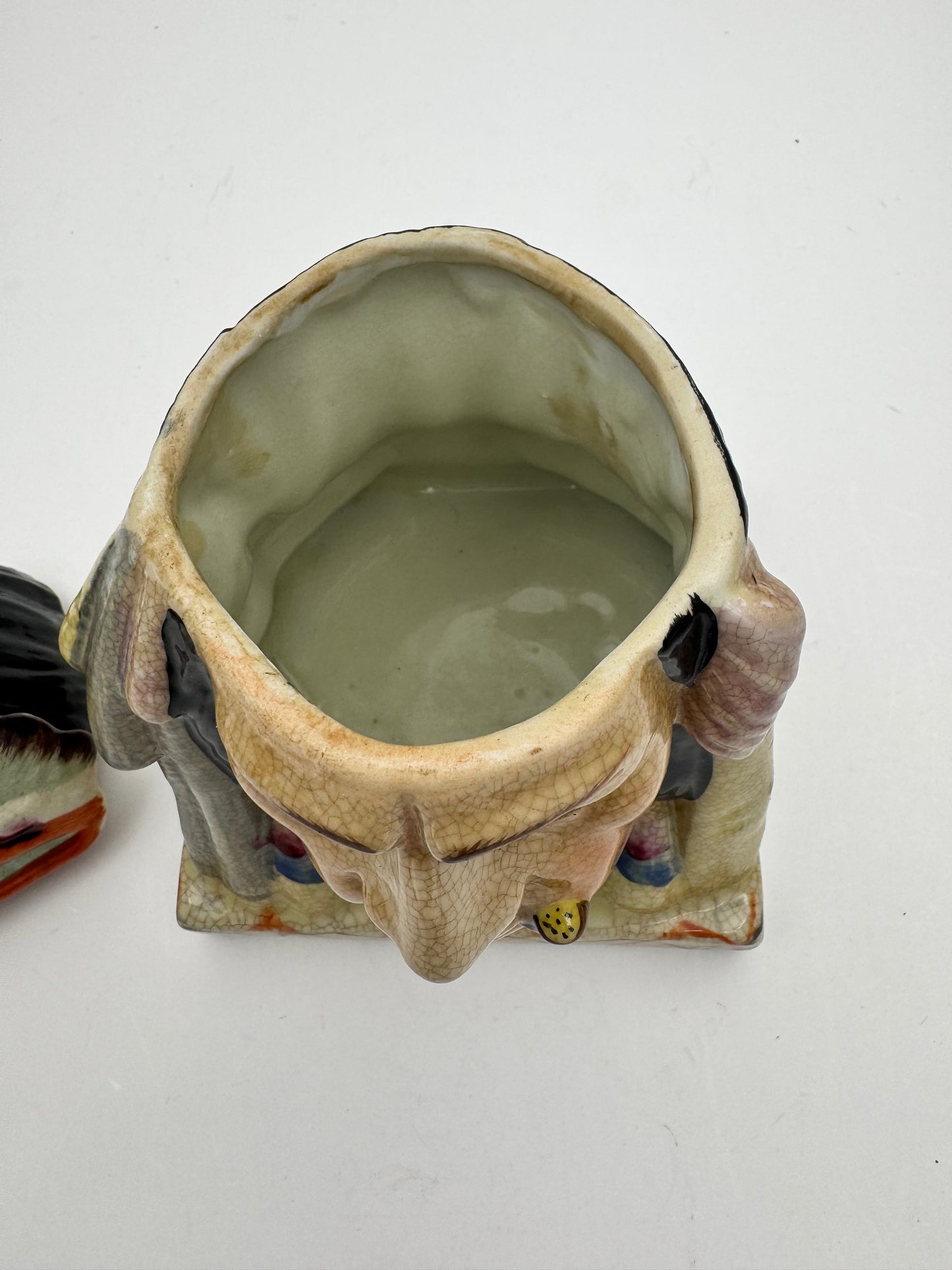 Vintage Tobacco Humidor Majolica Native American