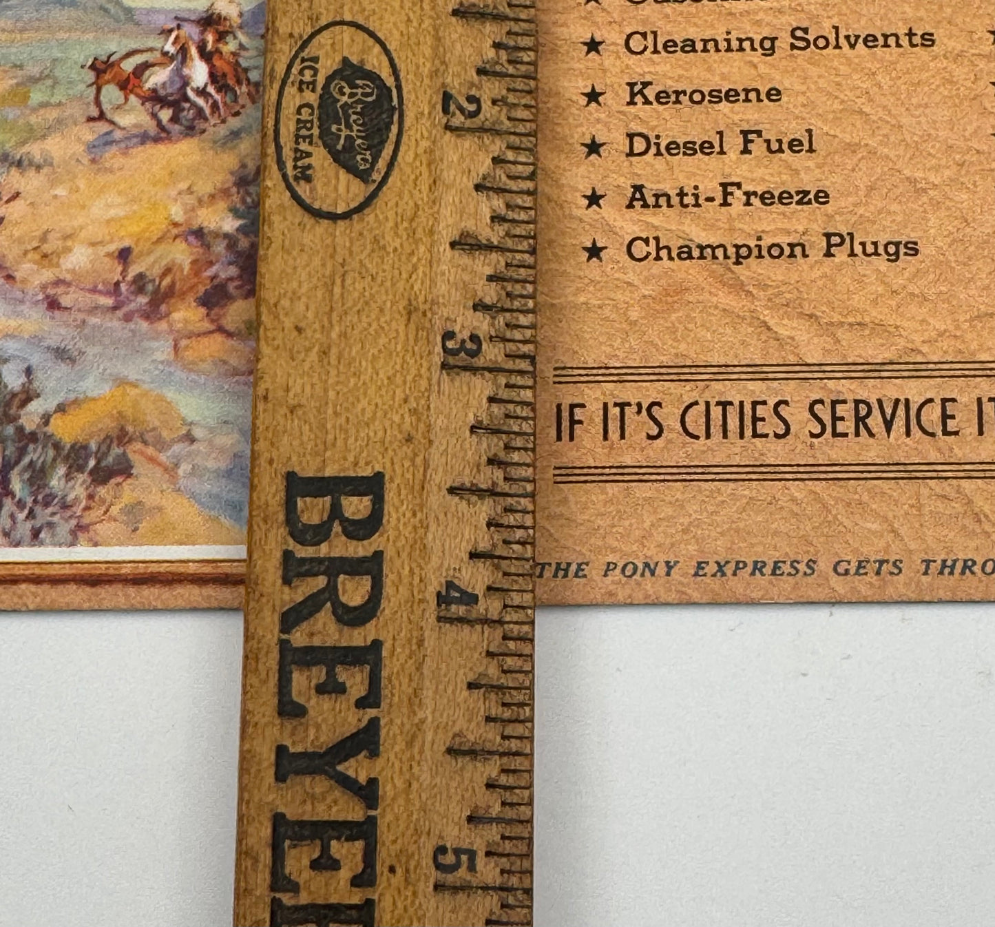 Vintage Ink Blotter Cities Service Pony Express