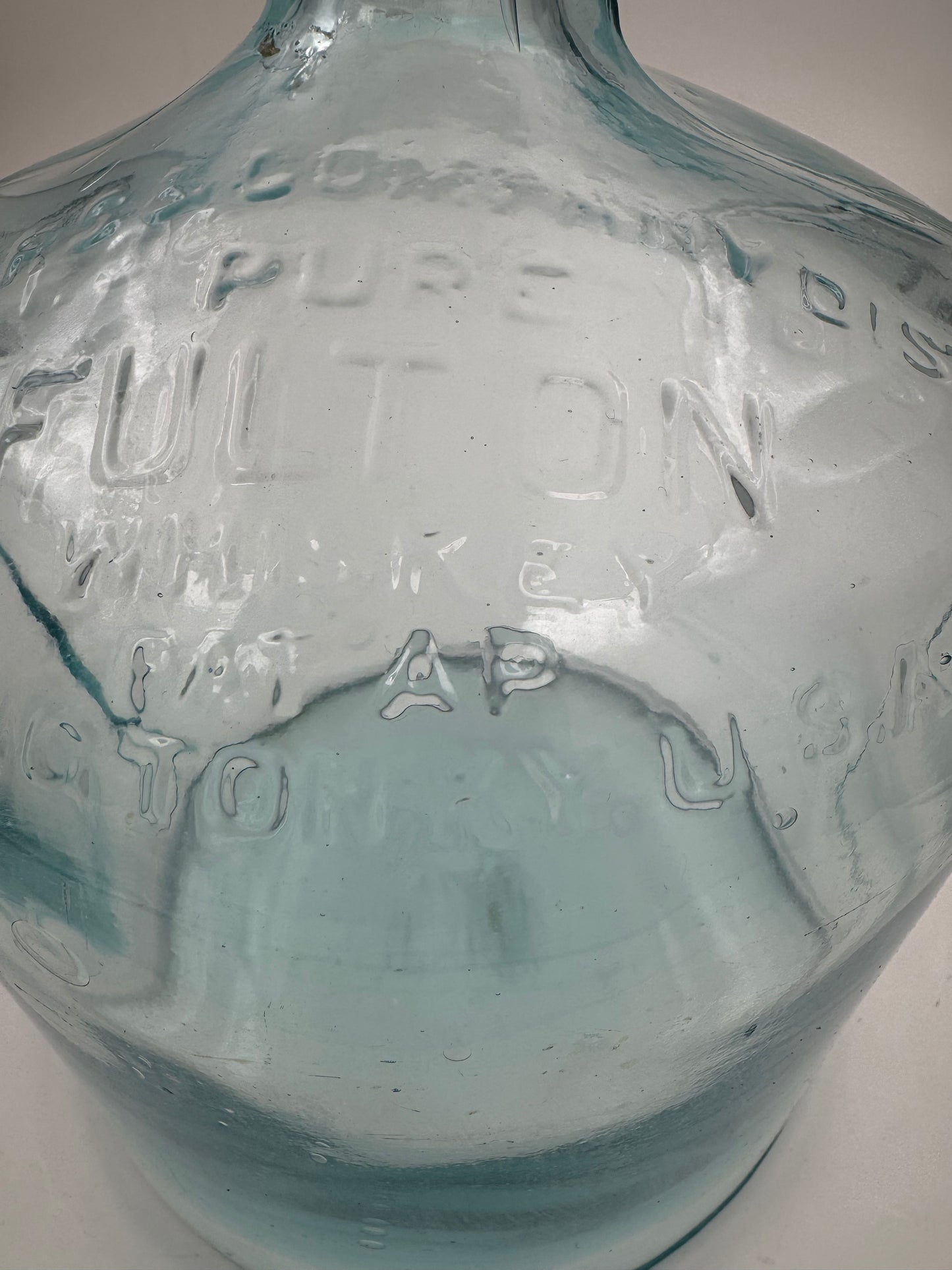 Vintage Fulton Whiskey Jug 2 Piece Blow Mold