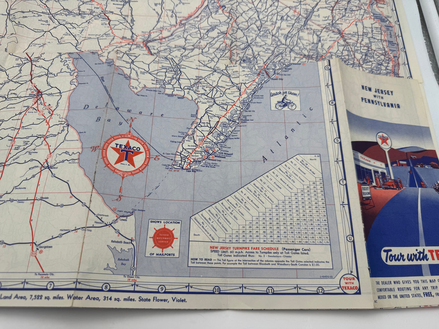 Vintage Roadmap Tour With Texaco 1953 NJ PA