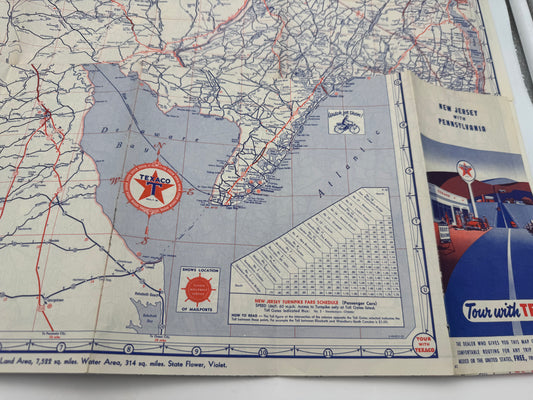 Vintage Roadmap Tour With Texaco 1953 NJ PA