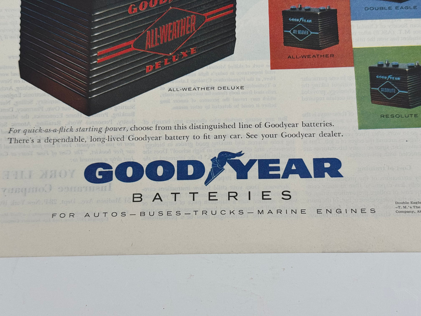 Vintage Goodyear Batteries Ad