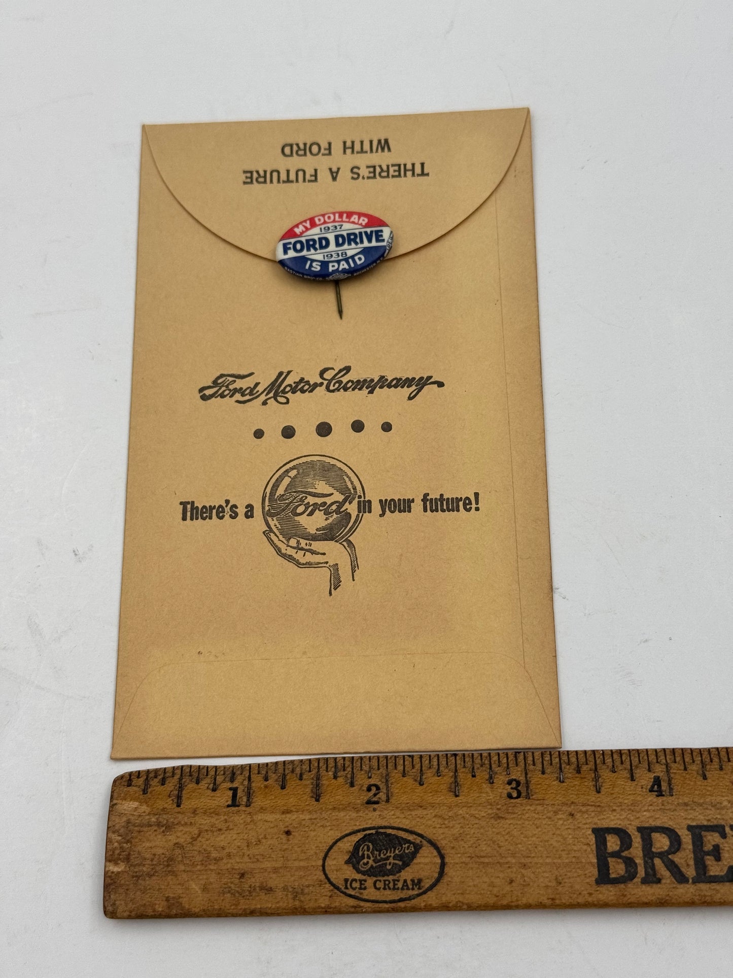 Vintage Ford Employee Pay Envelope 1937 NOS