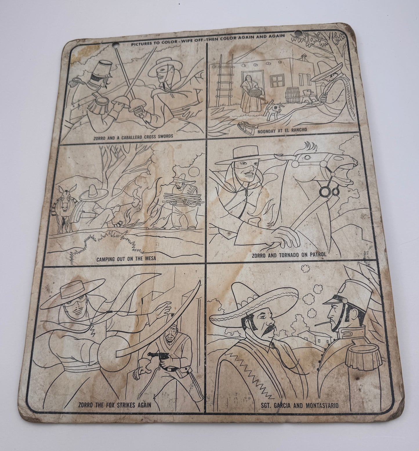 Vintage Zorro Erasable Slate