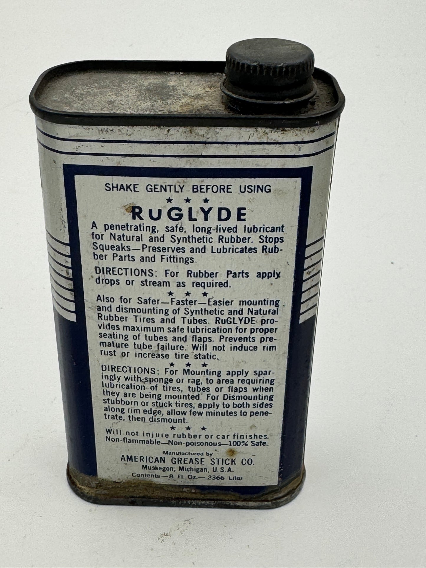 Vintage Oil Can R U Glyde Penetrating Lubricant Empty
