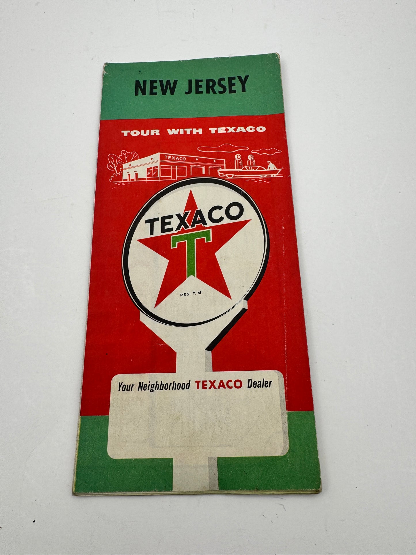 Vintage Texaco Road Map New Jersey & Metro NYC 1959