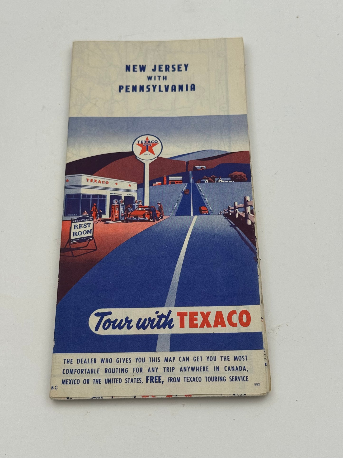 Vintage Roadmap Tour With Texaco 1953 NJ PA