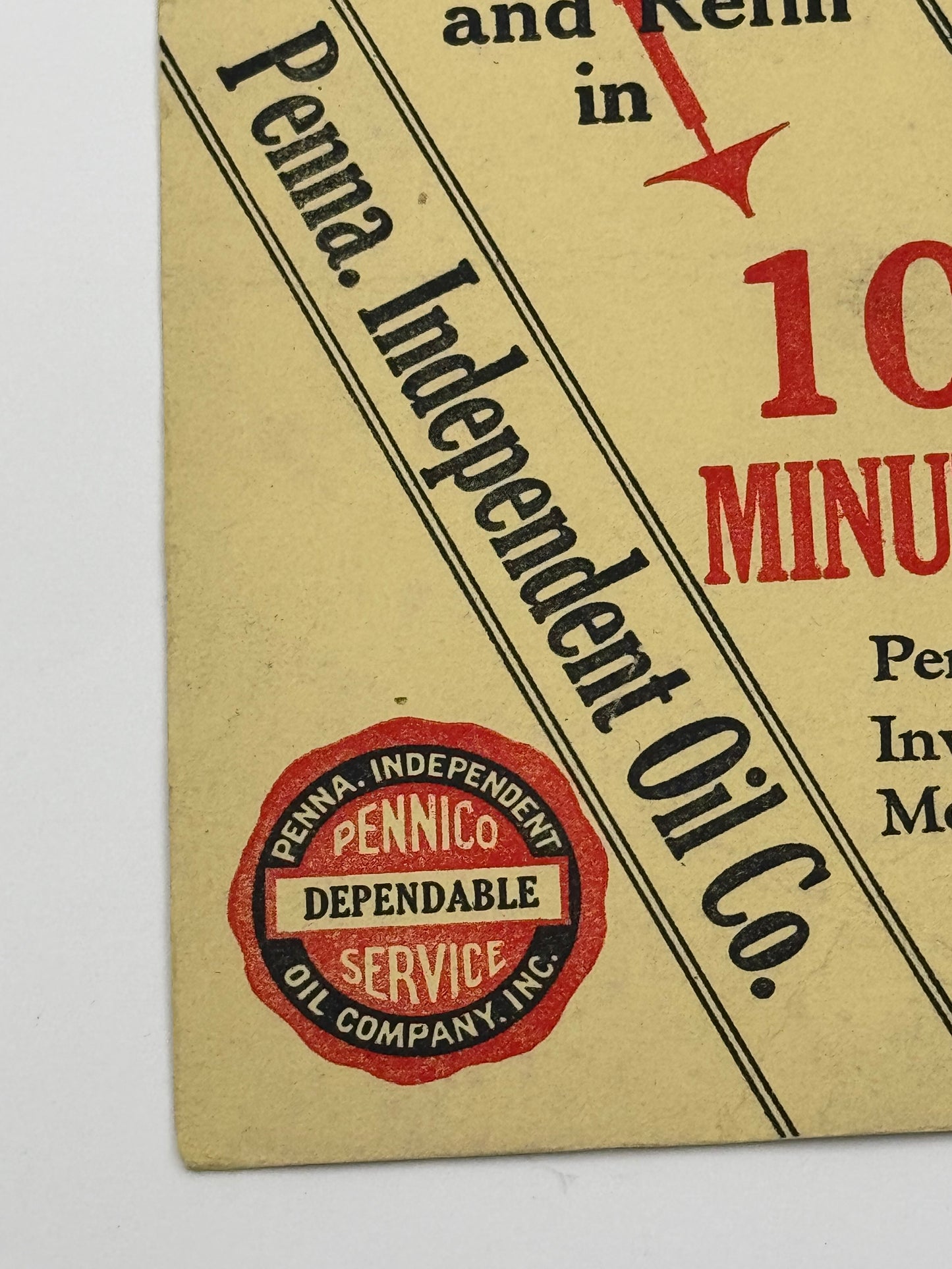 Vintage Pennico Oil Co. Blotter RARE