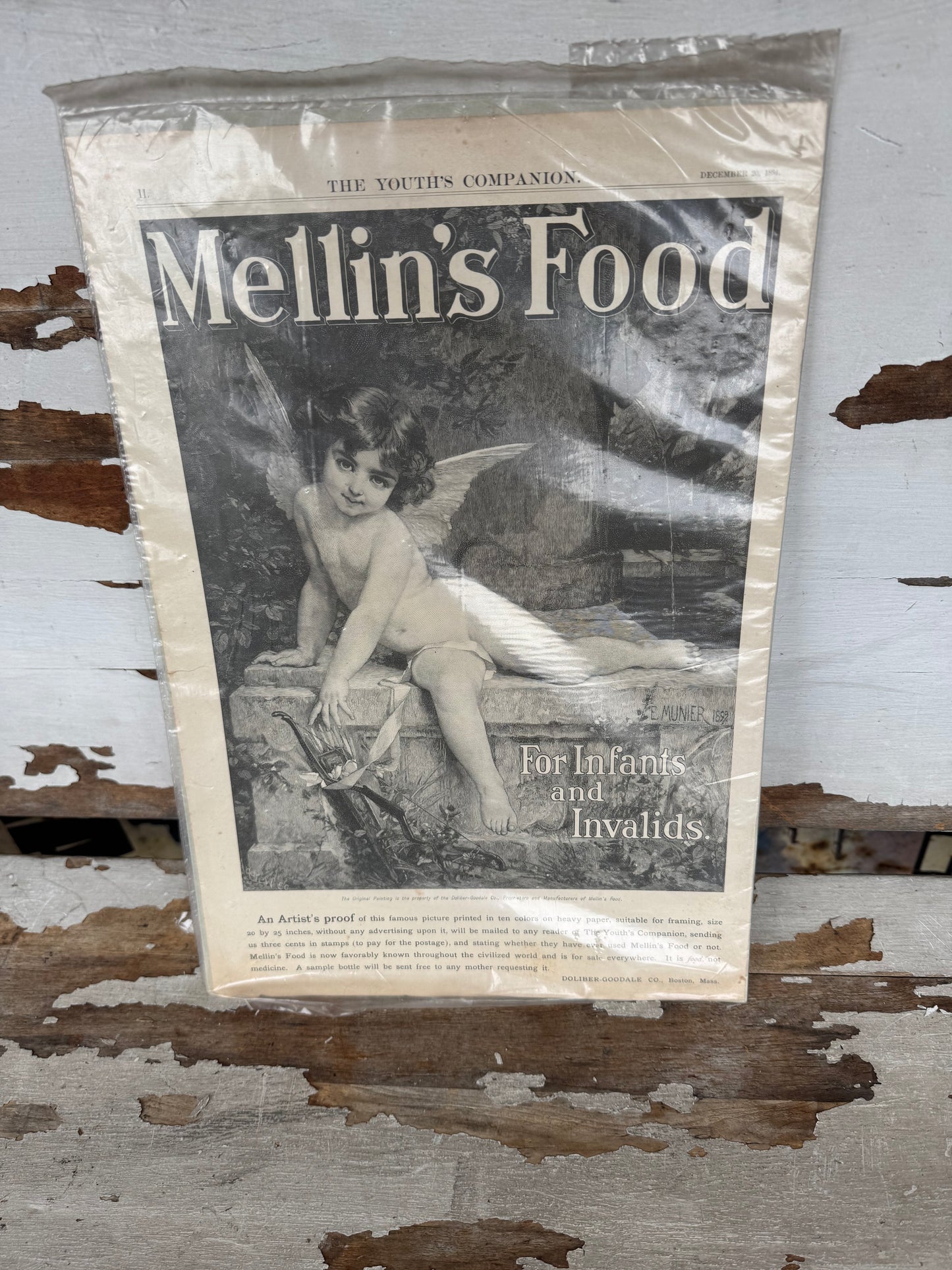 Vintage Mellins Food Ad 1894 Magazine