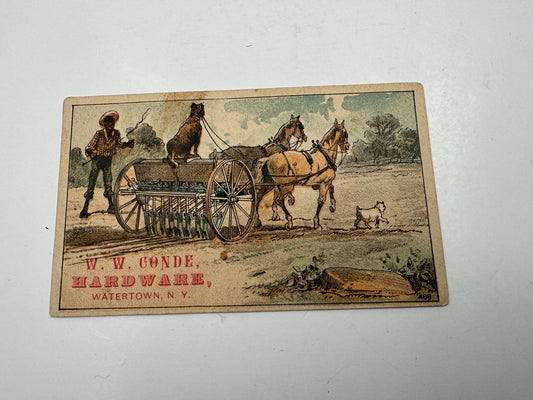 Vintage Trade Card W.W. Conference Watertown NY