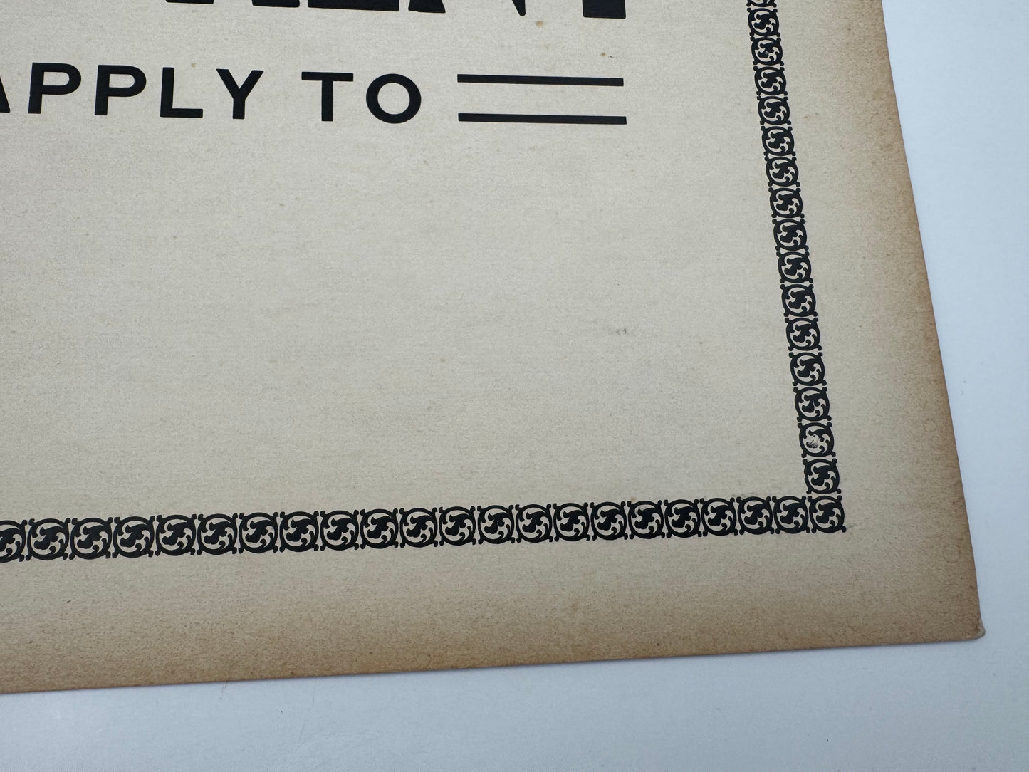 Vintage For Rent Sign 1950s Cardstock