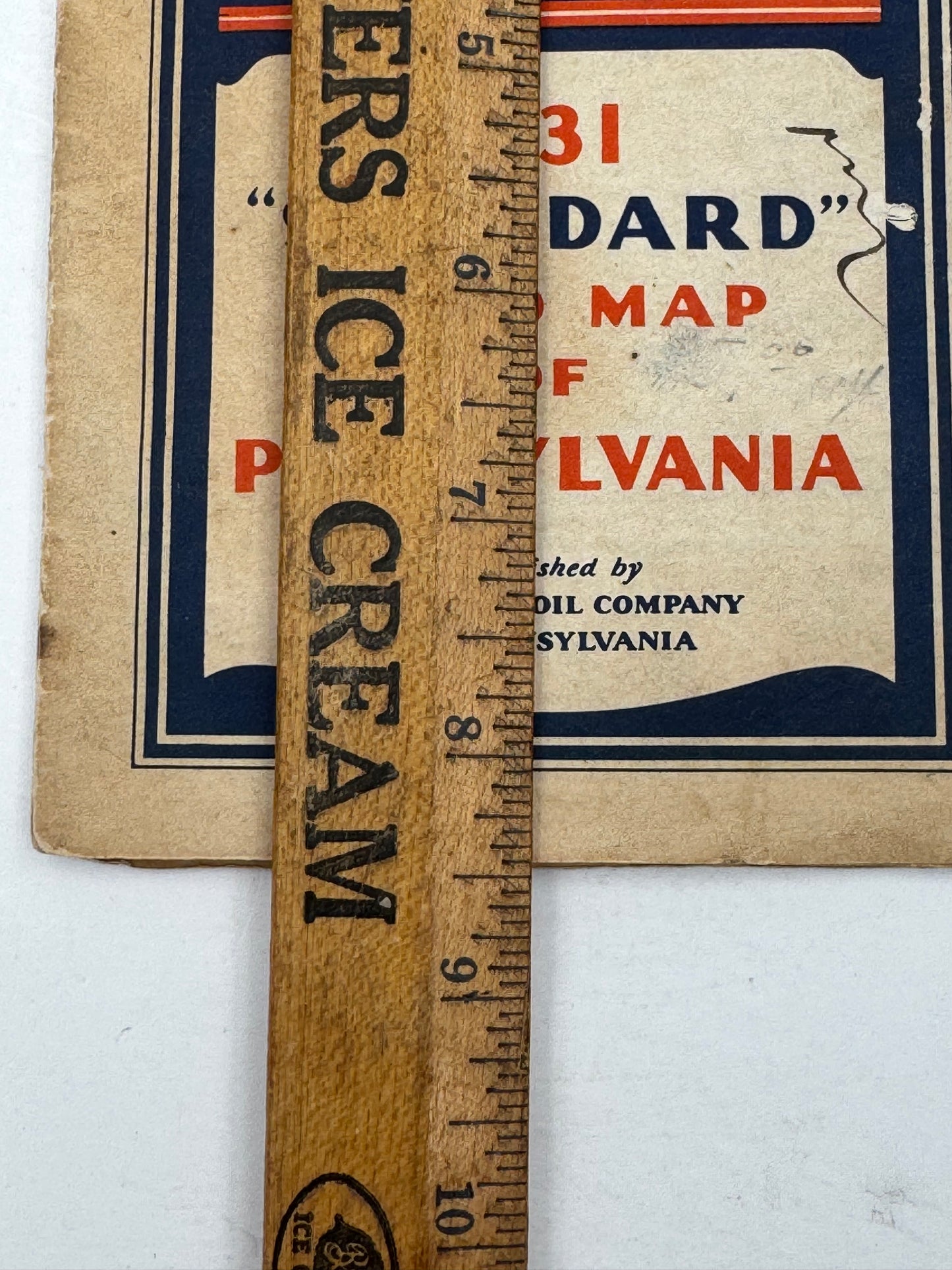 Vintage Standard Oil Road Map Pennsylvania 1931