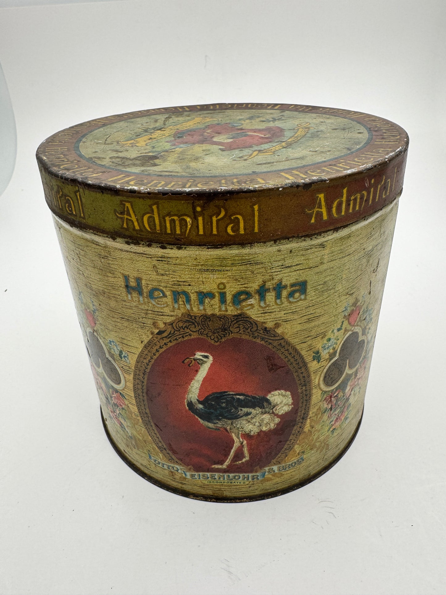 Vintage Tobacco Tin Henrietta “Otto Eisenlohr & Bros Empty Rare