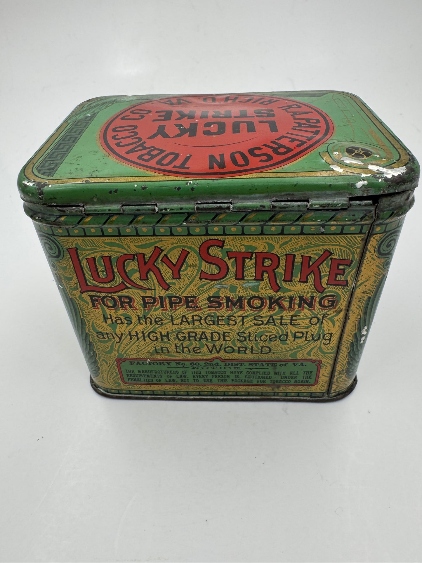 Vintage Lucky Strike Tobacco Tin 1 Pound