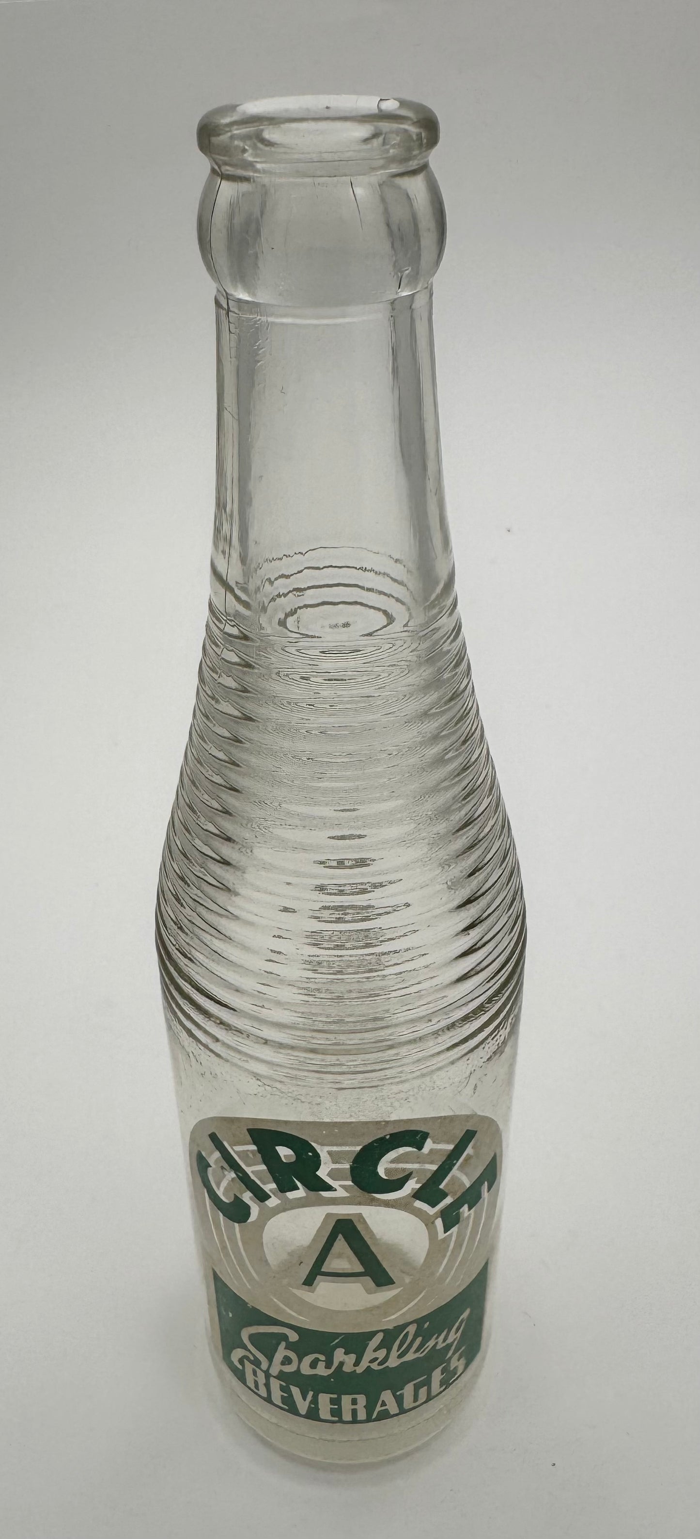 Vintage ACL Circle A Soda Bottle 9 Ounce