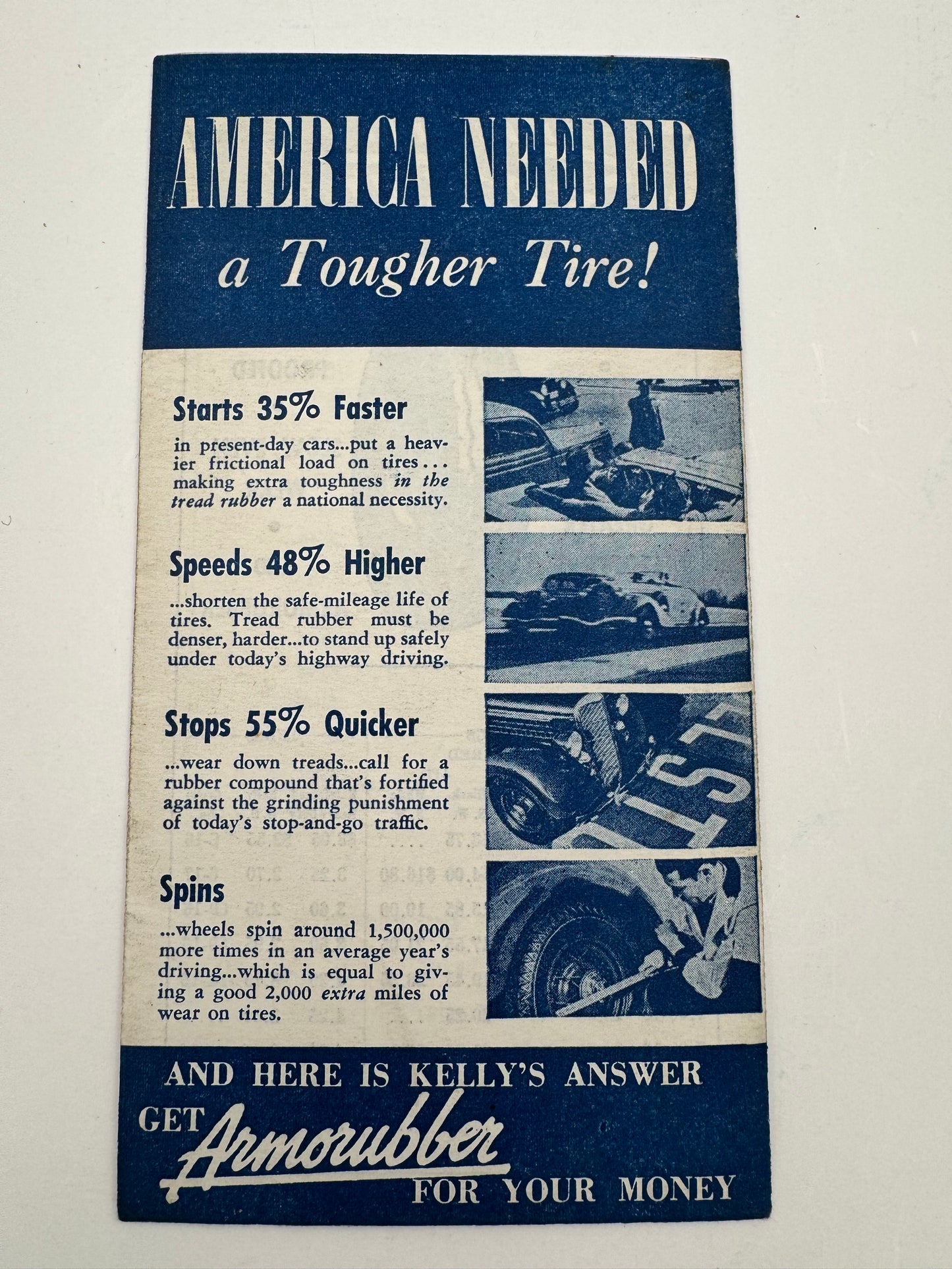 Vintage Kelly Springfield Tires Price List 1937